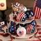 Independence Day Bauble Ornaments, 16 Piece Patriotic Tree Decor